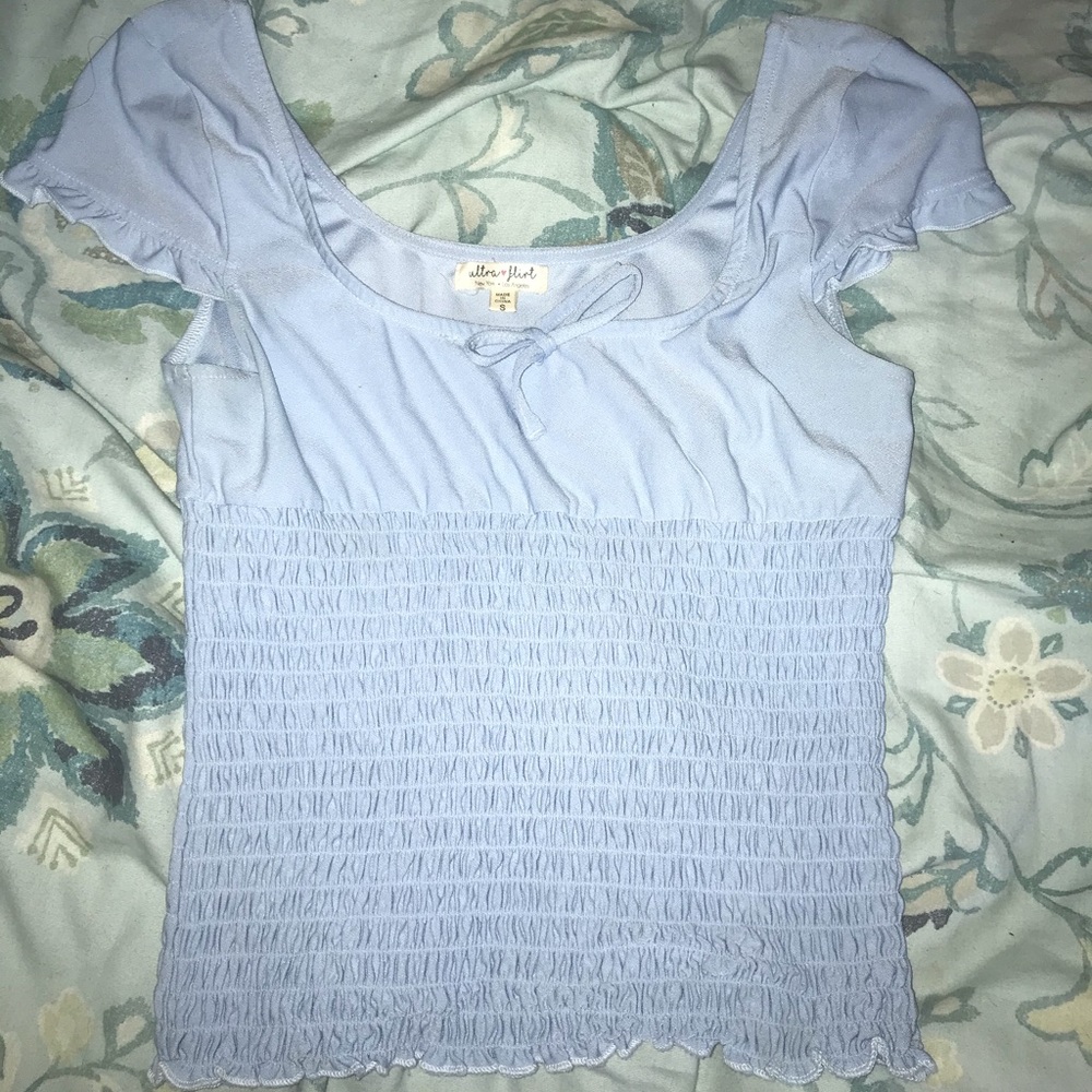 light blue trendy top
